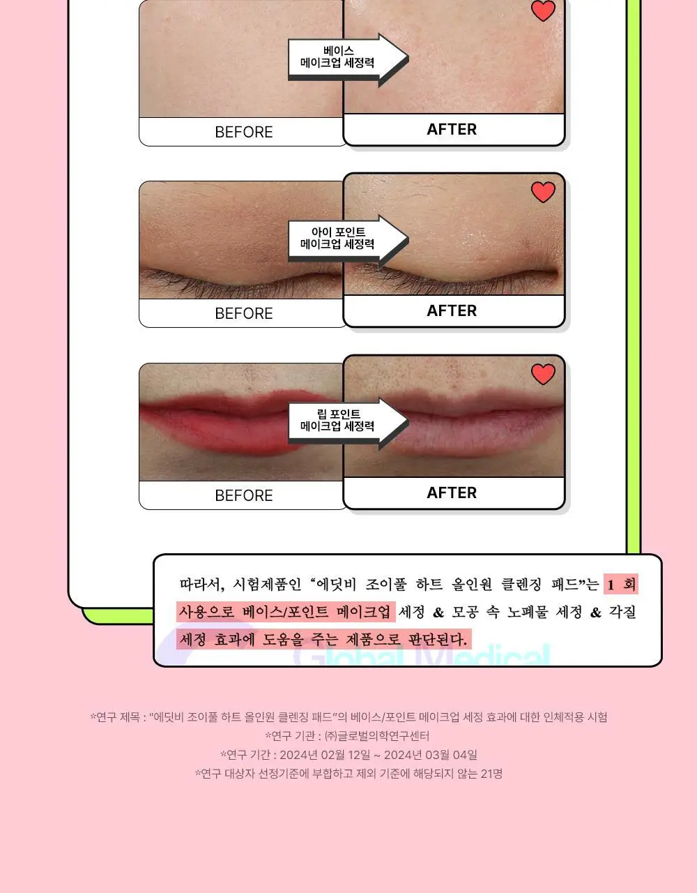 [모공&각질딥클렌징] 에딧비 조이풀 하트 올인원 클렌징패드 30매 상세페이지 19
